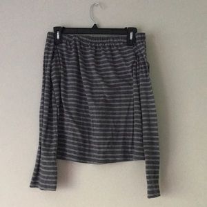 Off the shoulder striped top